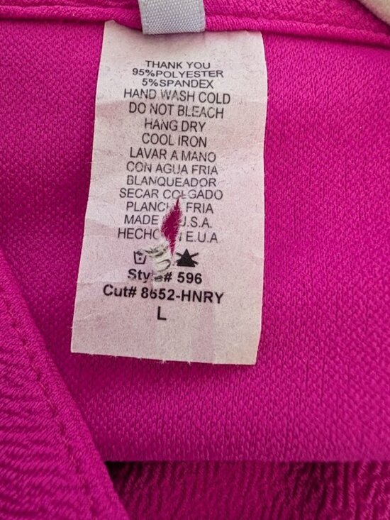 MOA USA | Vibrant Magenta Drape Front Blazer | Size L - Picture 6 of 6